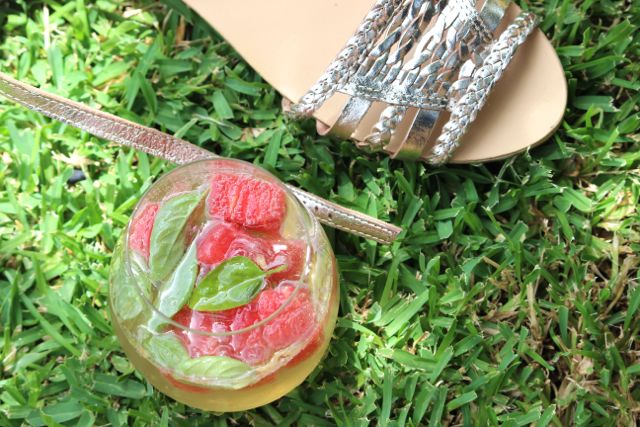 Pear cider  watermelon and basil fizz image