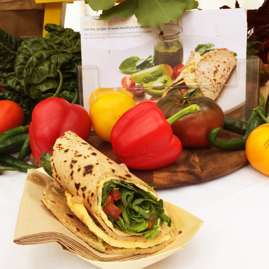 Healthy Byte Breakfast burrito with Goodness Superfoods Barley Wraps