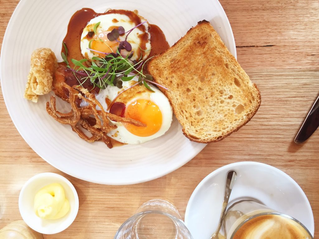 Rudimentary Eggs and Pork Belly - cafe culture