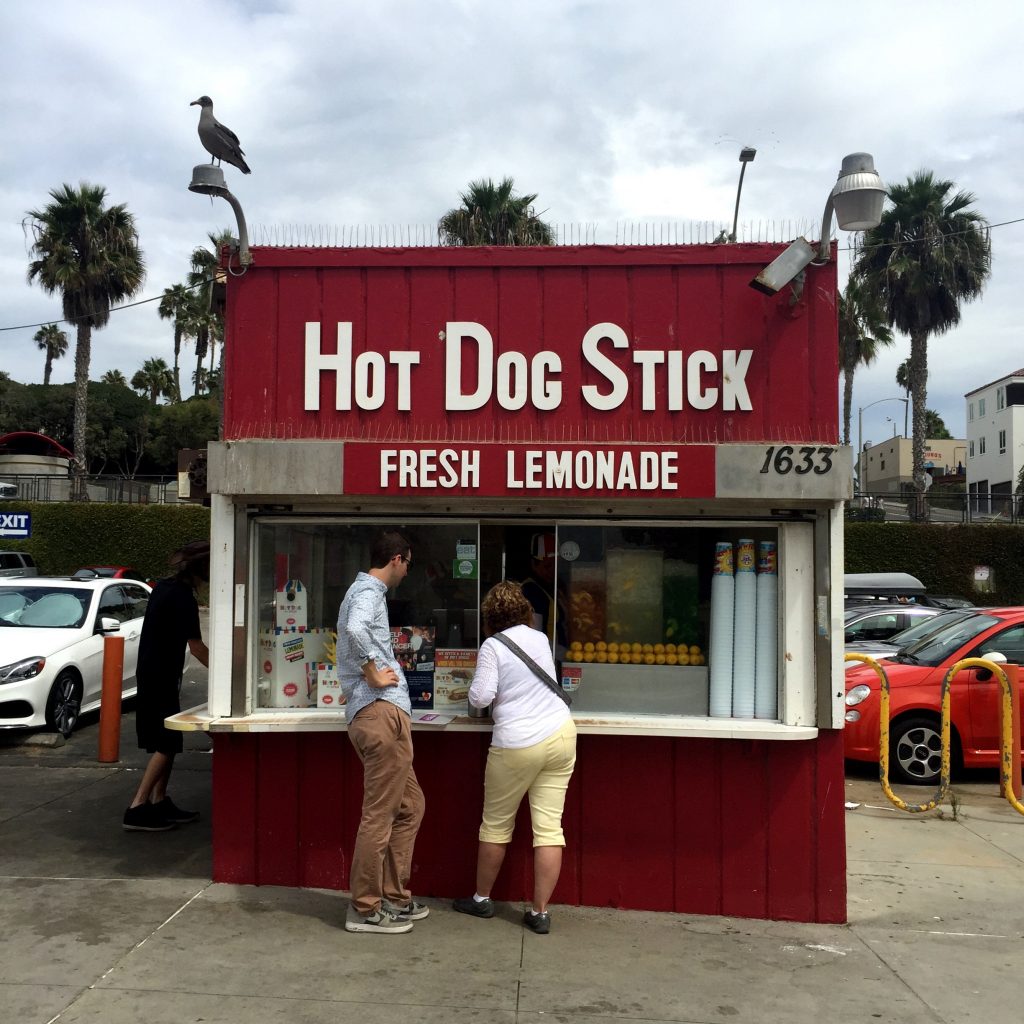 Corn dog stand - hot dog stick and fresh lemonade
